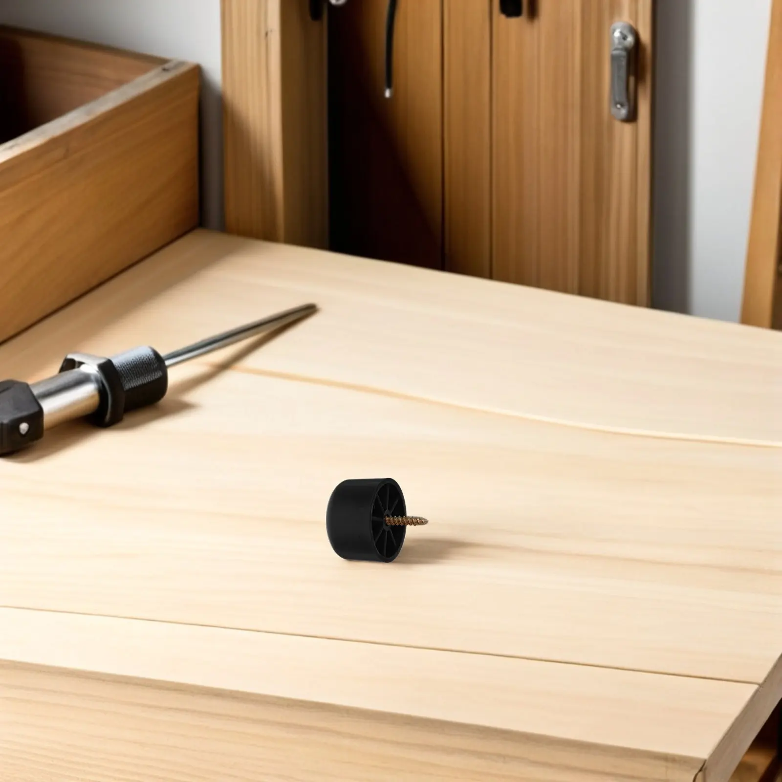 

12 шт. черных пластиковых ножек для мебели, круглые, 1,6 дюйма, для диванов, стульев, шкафов, столов, гладкий дизайн, устойчивые к царапинам