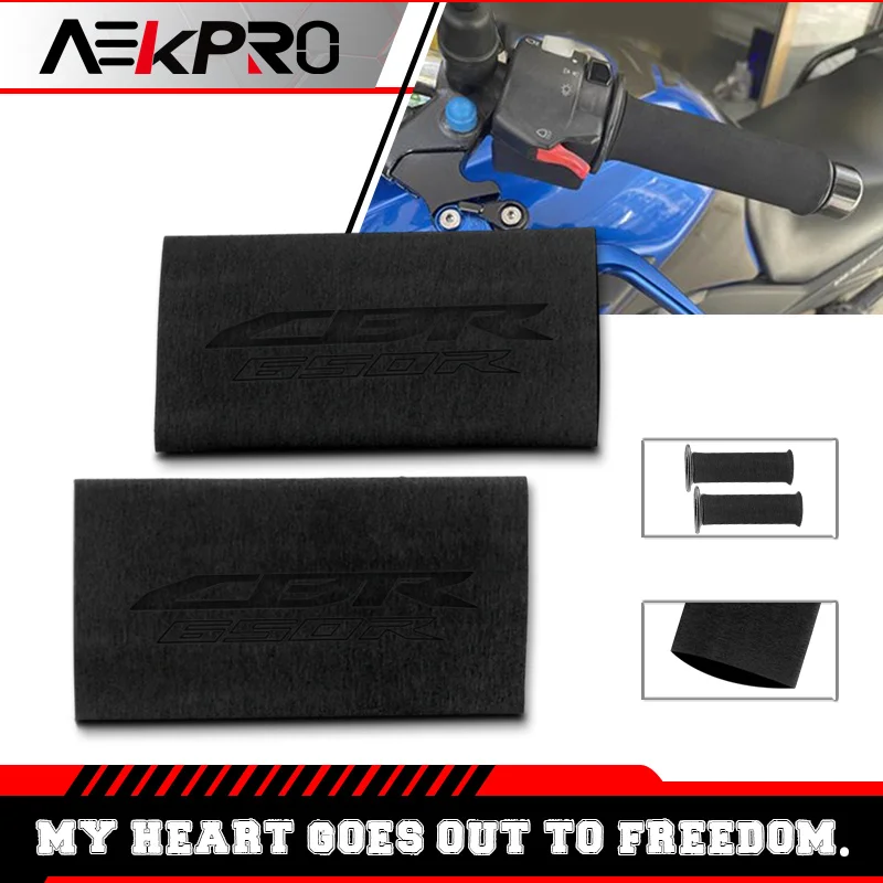 

2024 For Honda CB650R CB650F CBR650R CBR650F NBR Heat Shrinkable Universal Handlebar Grip Cover Gloves Motorcycle Grips Sleeve