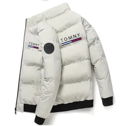 Veste 2024 homme en coton rembourré, logo tête de tigre, court, optique, décontracté, parkas homme, tendance hiver, veste coupe-vent, M-5XL