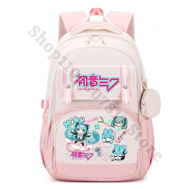 Kids Large Capacity Backpack Casual Book Bag Hatsunes Miku Girl Anime Cute Schoolbag Cartoon Fashion Knapsack Children Gift 2026 view 3