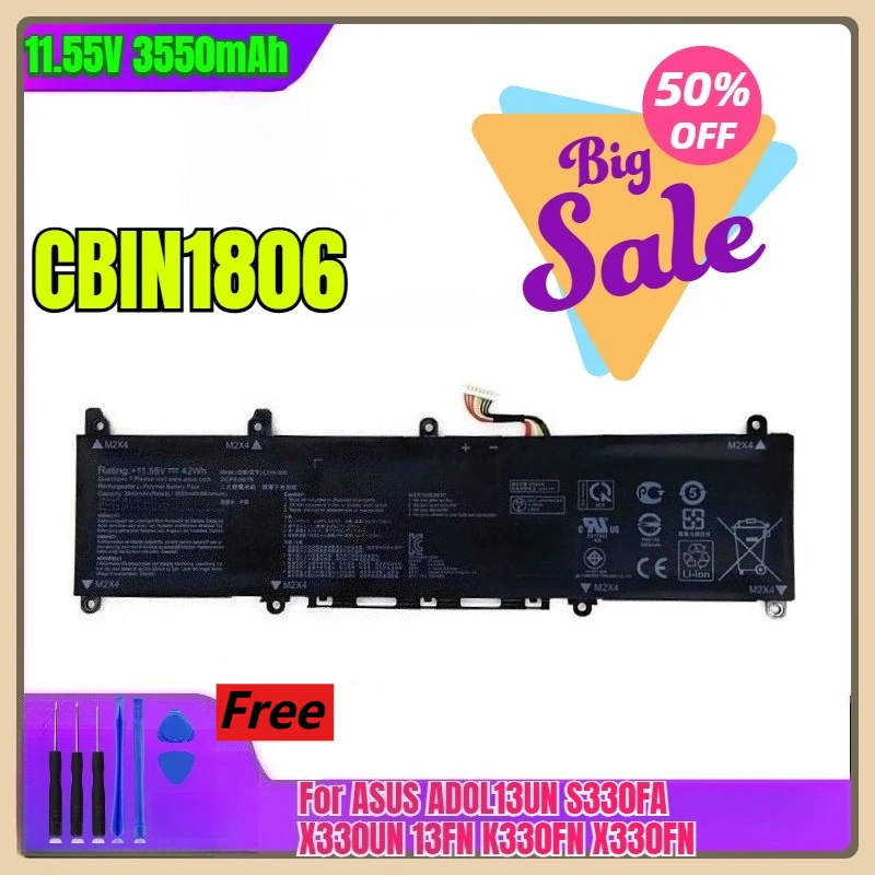 

11.55V 3550mAh Laptop Battery for ASUS ADOL13UN S330FA X330UN 13FN K330FN X330FN