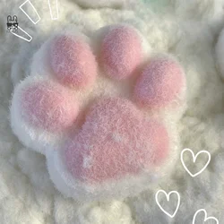 Handmade Flocking Cat's Paw Stress Relief Squishy Toy Mochi Slow Rebound New Fidget Toy Birthday Party Gift