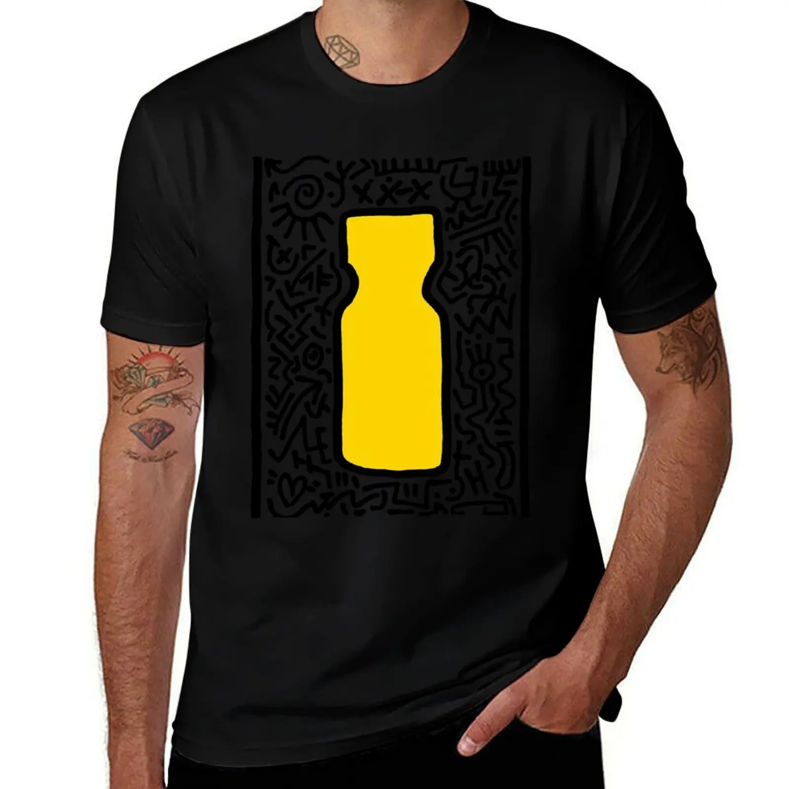 POPPERS - HARING T-Shirt Basic Lightweight Short Sleeve Tee