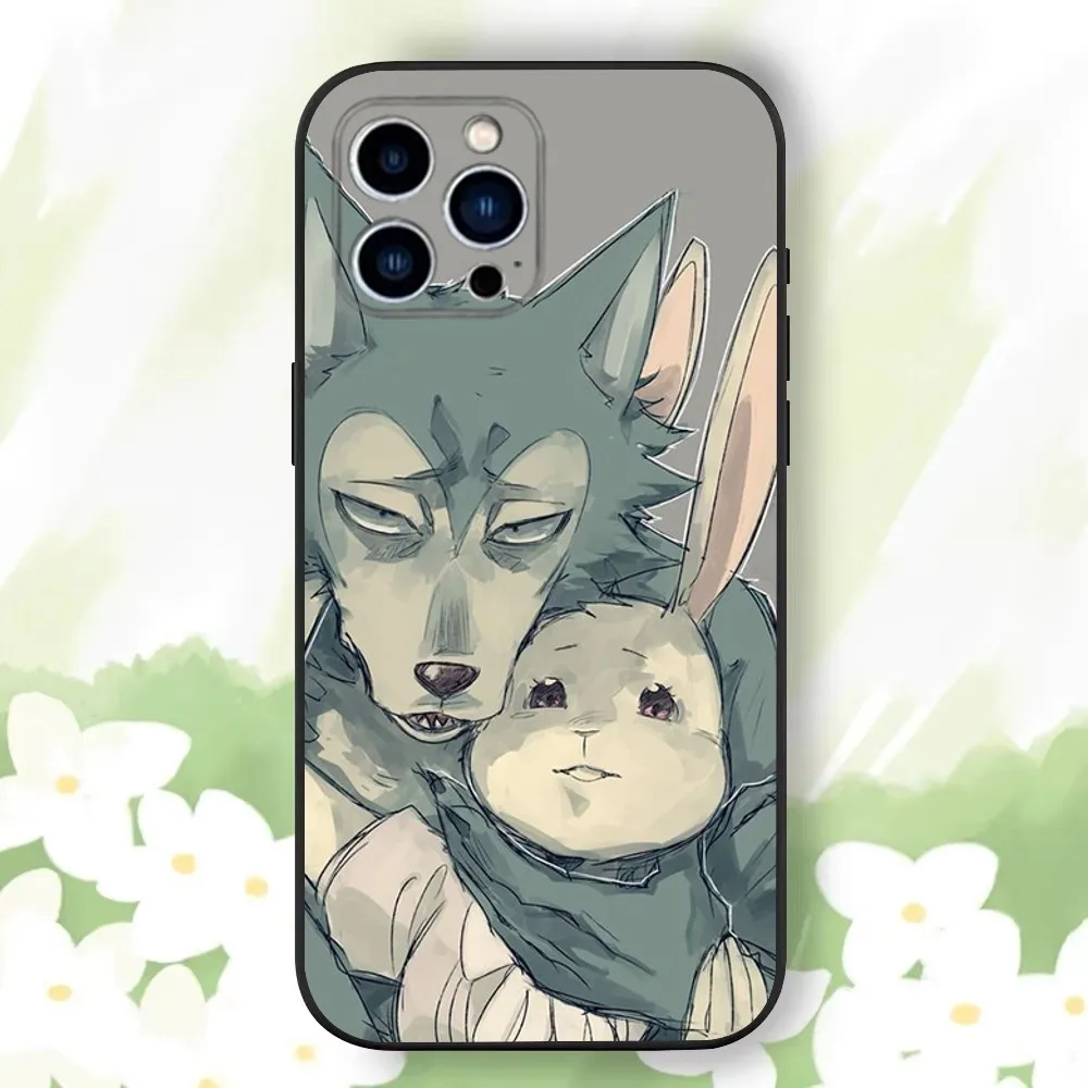 A-Anime B-BEASTARS-S Phone Case For iPhone 16,15,14,13,12,11 Plus,Pro Max,XS,X,XR,SE,Mini,8,7，Soft Silicone Black Cover