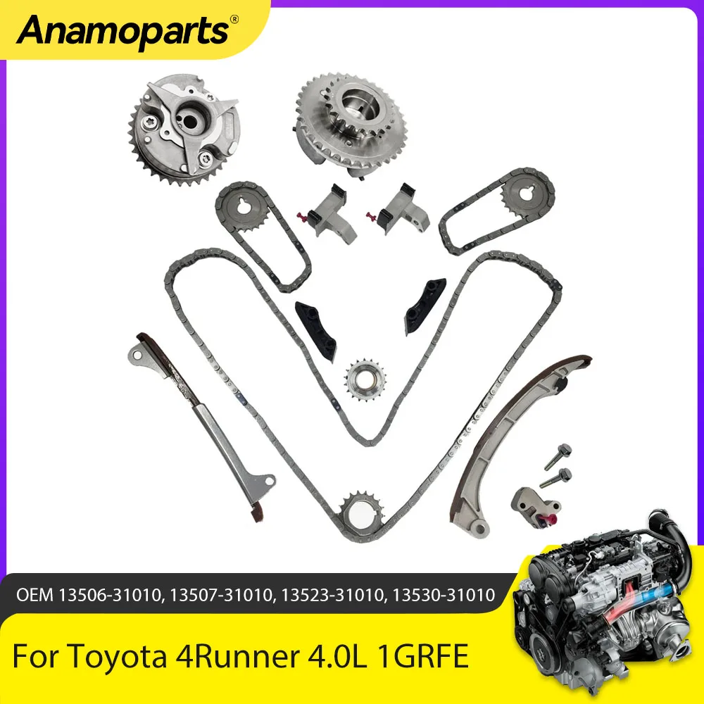 

Engine Parts Timing Chain Kit VVT Gear Fit 4.0 L 1GR For Toyota 4Runner Tacoma FJ Cruiser Tundra Fortuner Hilux Surf 4.0L 1GRFE
