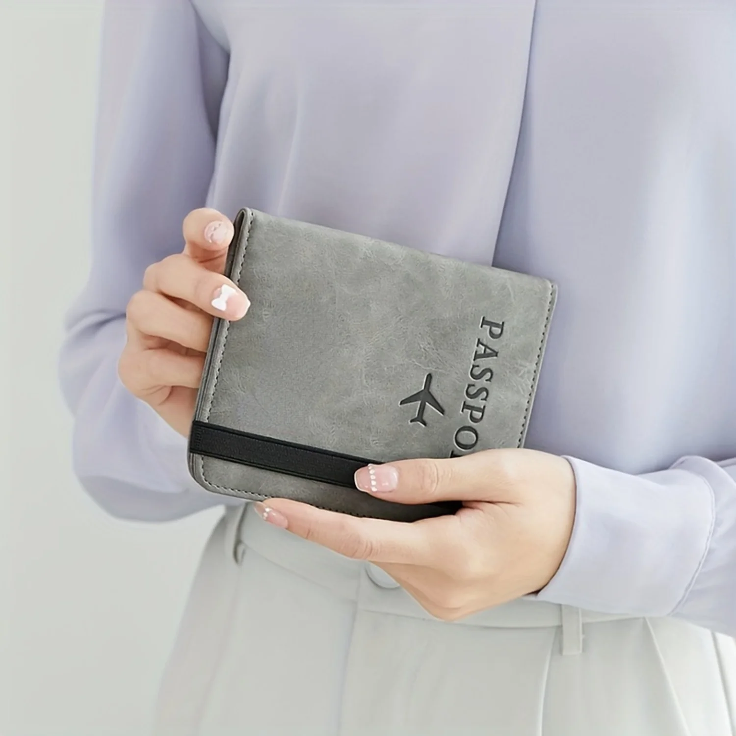 Multi Functional RFID Anti-theft Travel Passport Wallet with Card Holder, Ticket and Document Organizer