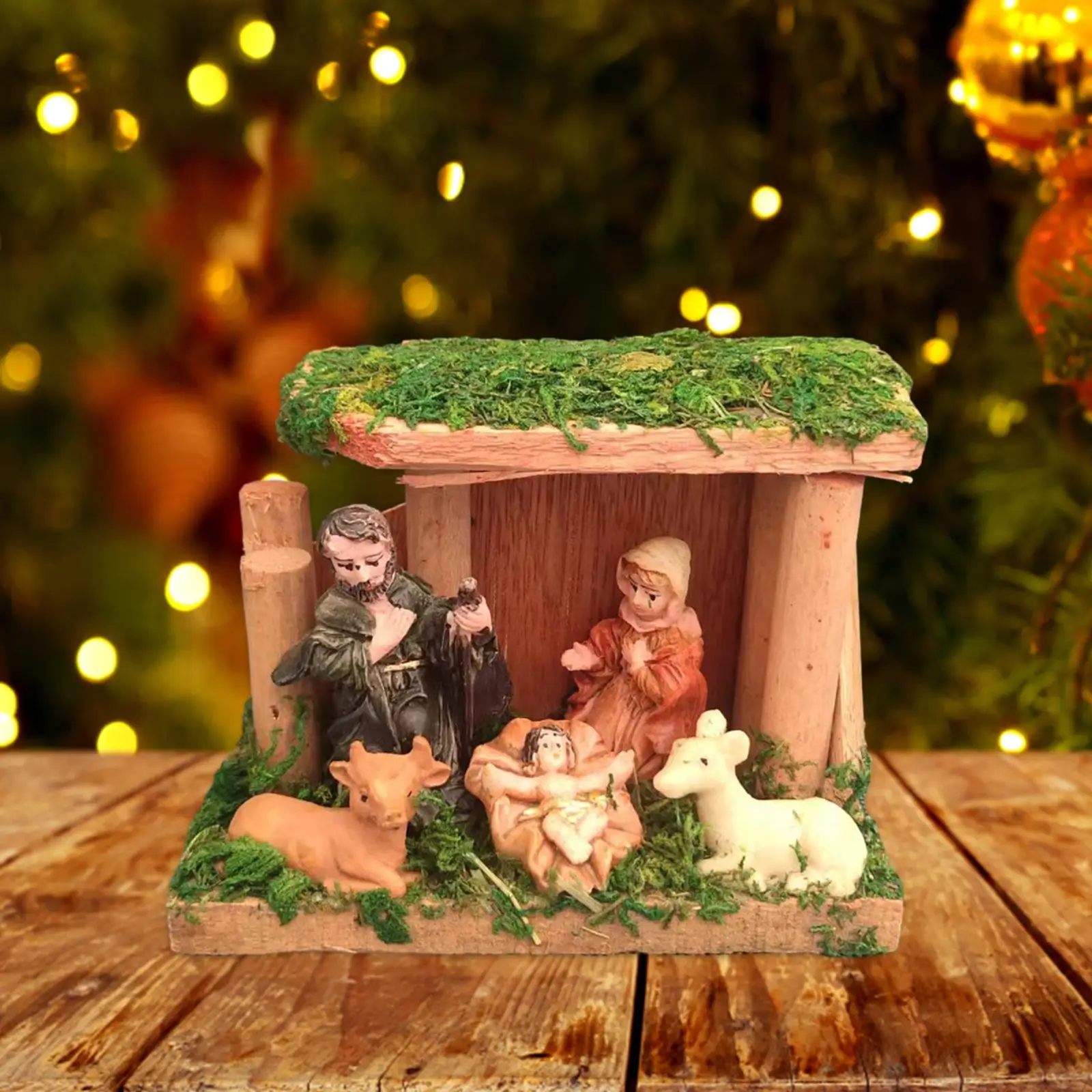 Nativity Figurines Religious Gift Resin Christmas Figurine Statue Home