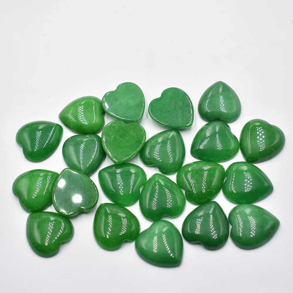 Großhandel 20 Stück/Set Modische 25mm Natürliche Tigerauge Stein Rosenquarz Herzförmige Cabochons Perlen für Schmuckherstellung – Detail 9