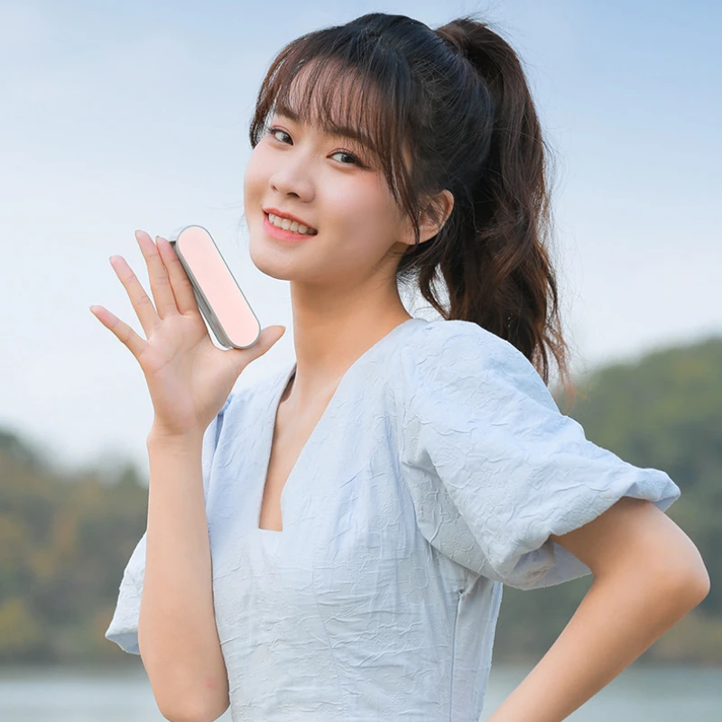 Mini Pocket Fans Student Outdoor Travel Multi functional Portable Rechargeable Fan Mute Handheld Small Folding Fan