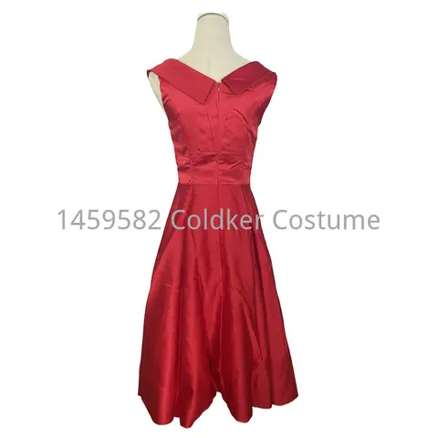 Rea Högkvalitativ VINTAGE ROCKABILLY Röd Snedringad 50-tals Balklänning Swingparty Goth Pinup Retroklänning 6 best sales pinup-klänning - №3