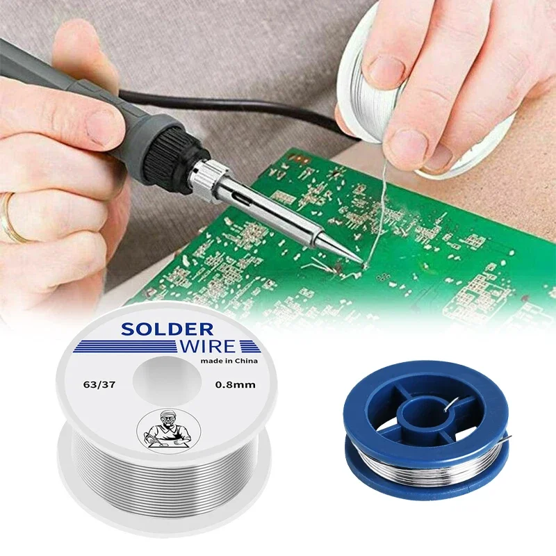 0.8mm 1.0mm Solder Wire Flux Rosin Core Weldring Tin Lead Roll Soldering Wire Tin Melt Rosin Wire Roll No-clean FLUX 2.0%