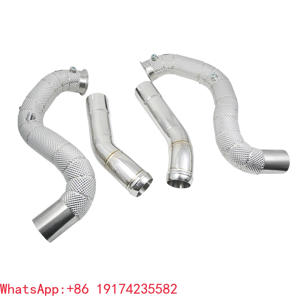 

New Racing Downpipe Exhaust for 2015-2023 - C63 C63S W205 V8 4.0TT M177 Test Pipe Downpipe