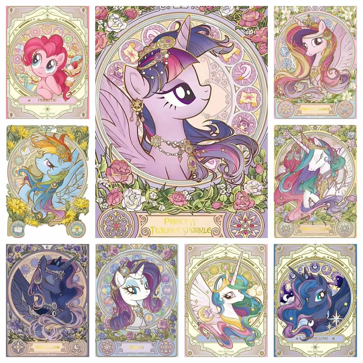 Mucha Style My Little Pony Canvas Painting Unicorn Children Poster for Living Room Home Decoration Gift