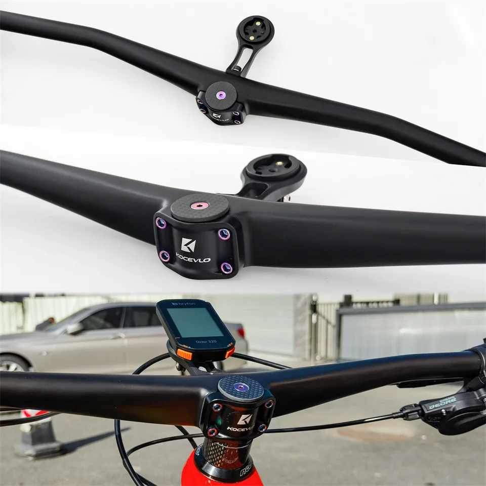 統合されたマウンテンバイクハンドルバー,ステム付きカーボンMTB