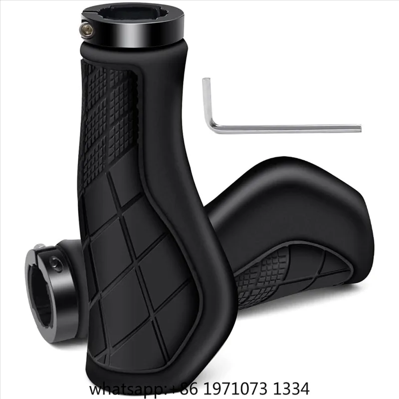 Bicycle Grips Ergonomic Grips Non-Slip Rubber Handlebar Grips,Bicycle Handlebar Grips for 22.2mm E-Bike Black