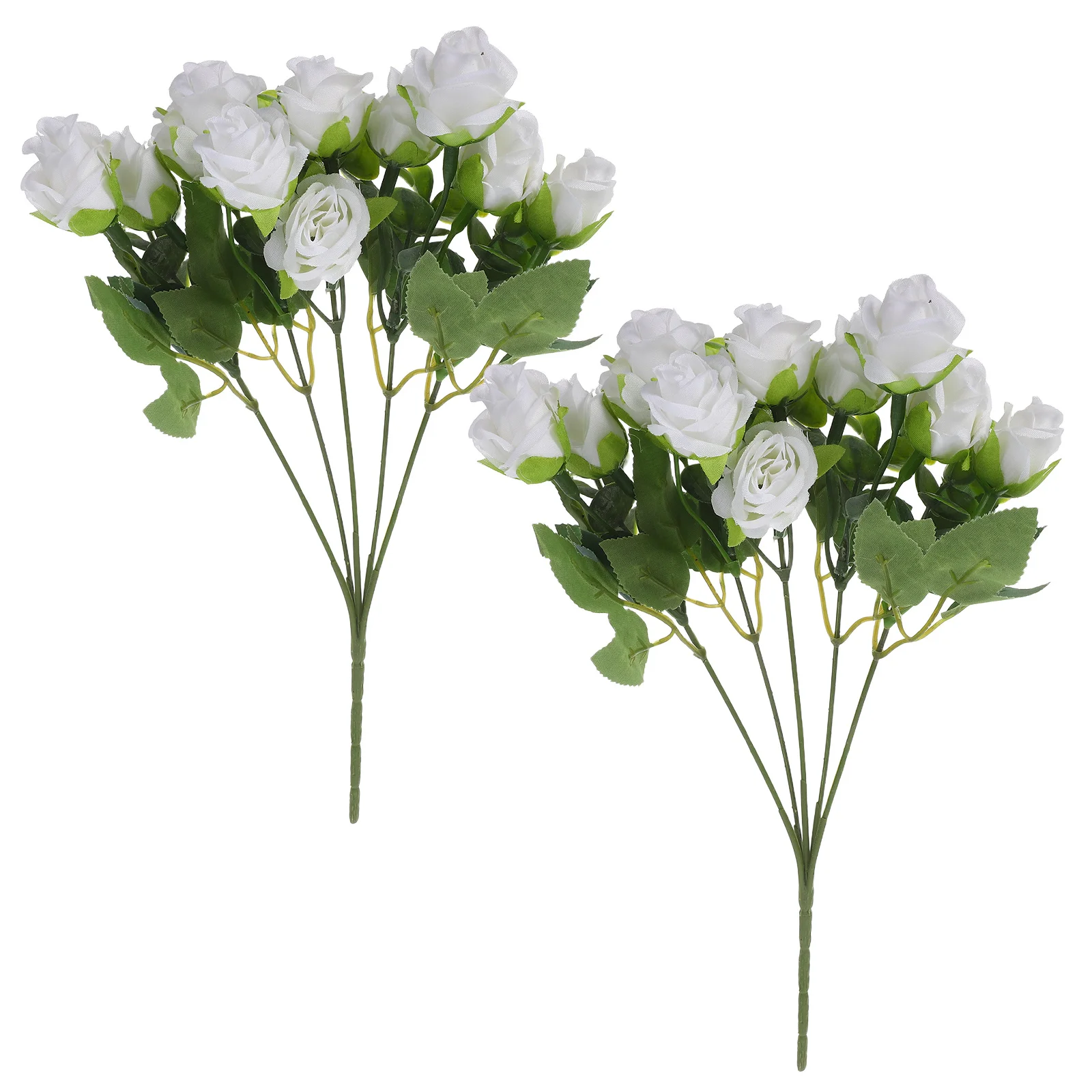 

2Pcs Silk Artificial Rose Bouquet with Eucalyptus Stems Realistic Fake Flowers for Table Centerpiece Decor Artificial Bouquet