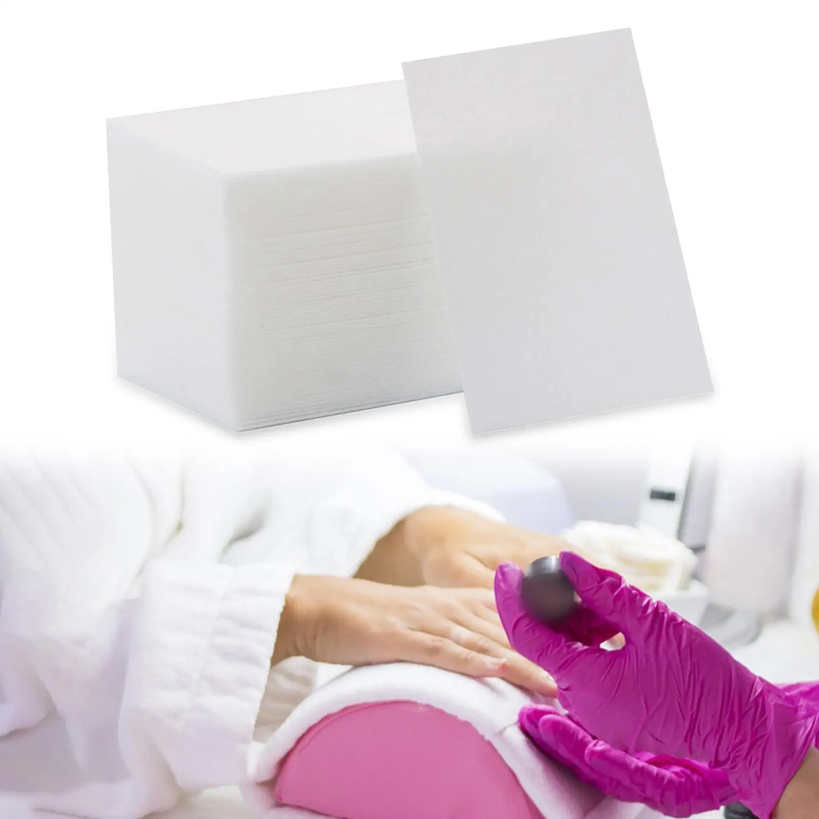 แผ่นทําความสะอาดเล็บ 1000 ชิ้นสําหรับร้านทําเล็บกําจัดยาทาเล็บ DIY