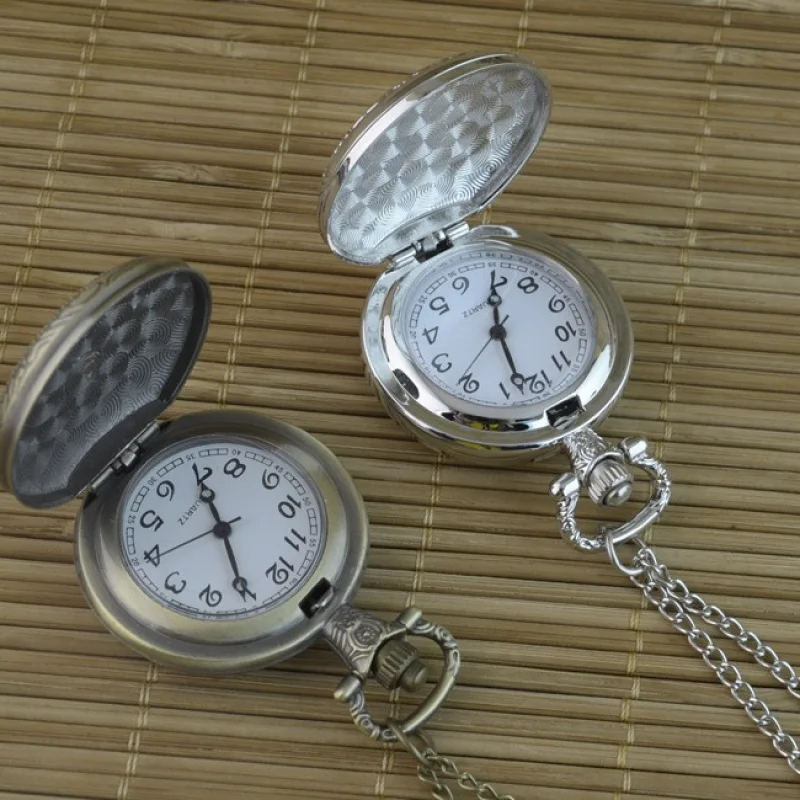 التجارة الخارجية متوسطة الملمس الرجعية ساعة الجيب الأزياء زخرفة الملحقات DIYHeader ساعة الجيب بالجملة يمكن إضافة الشعار