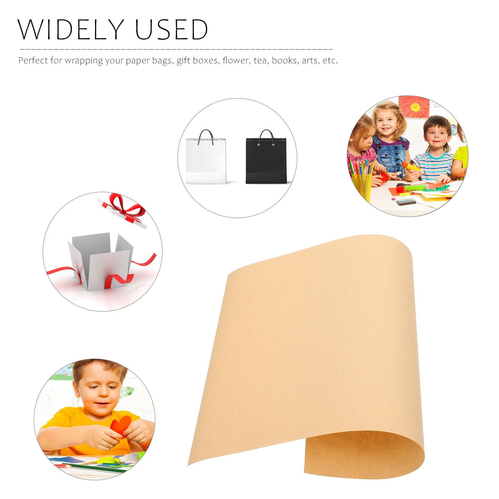 

100 Pcs Painting Kraft Paper Kids Drawing Sketching Cardboard Scrapbook Paperboard