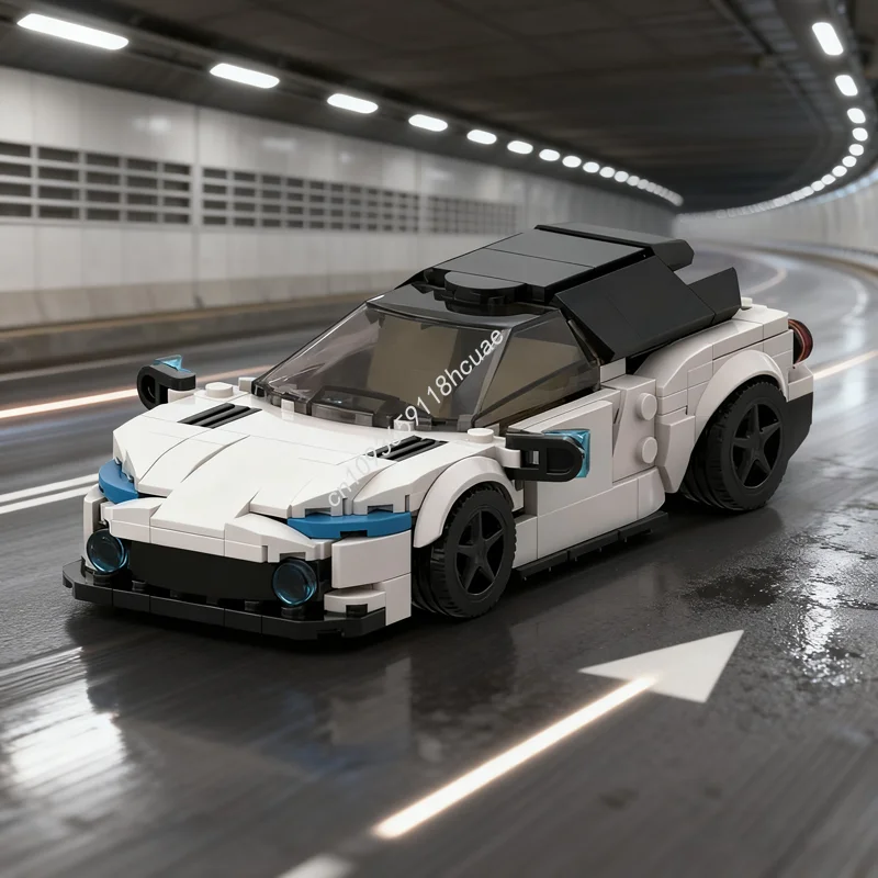 338 قطعة MOC أستون مارتن فانكيش زاجاتو الأبيض نموذج بناء هدية الكريسماس كتل لعبة العمارة تجميع لتقوم بها بنفسك الطوب الإبداعي #1