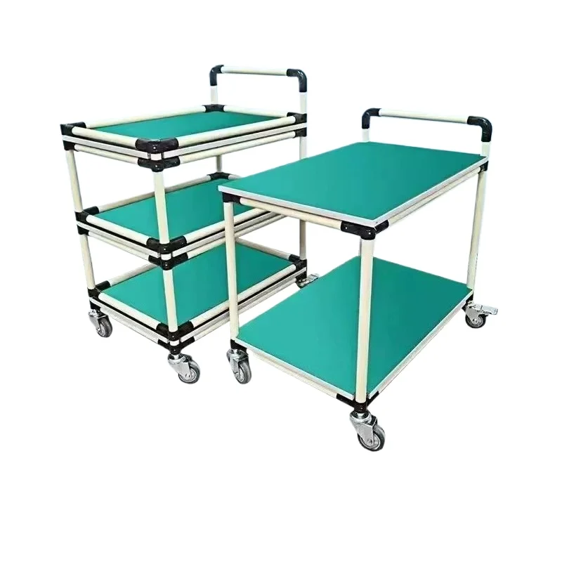Anti-static material turnover truck, movable adjustment fence, trolley