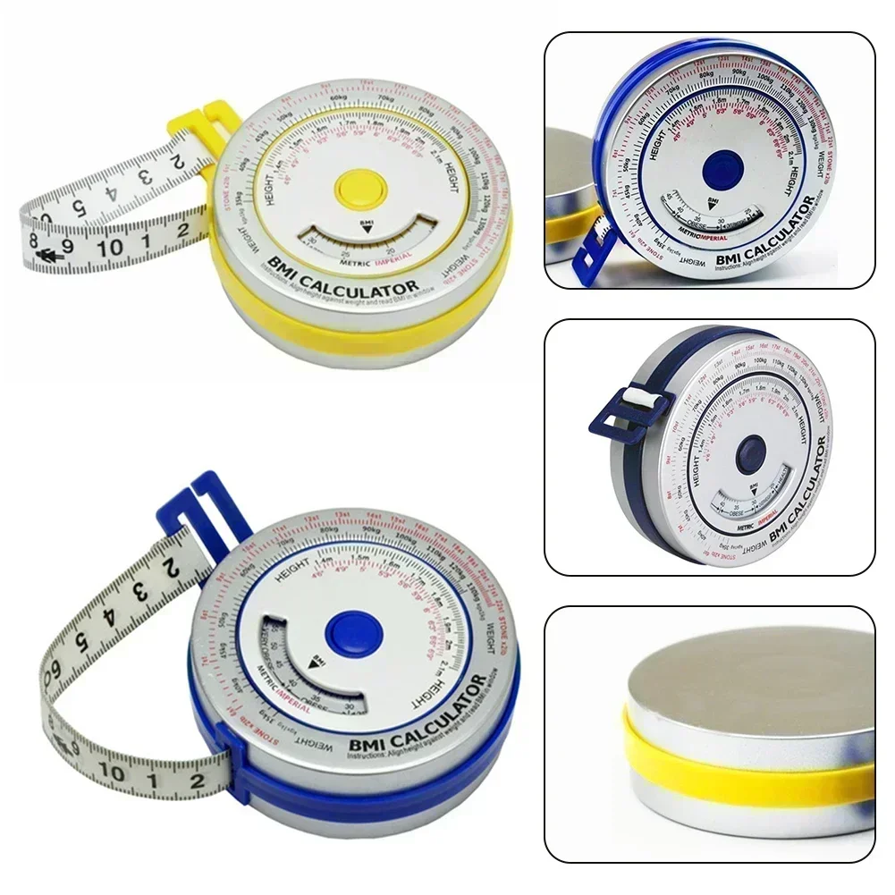 Tape Measure BMI Body Mass Index Push-button Retractable Locking Tape 150cm Calculator Diet Easy By Yourself Measures Tools