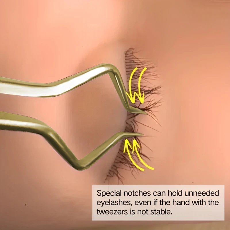 Nuove pinzette per estensione ciglia Pinzette dritte con punta curva antiscivolo in acciaio inossidabile Strumenti di bellezza per trucco per nail art ad alta precisione