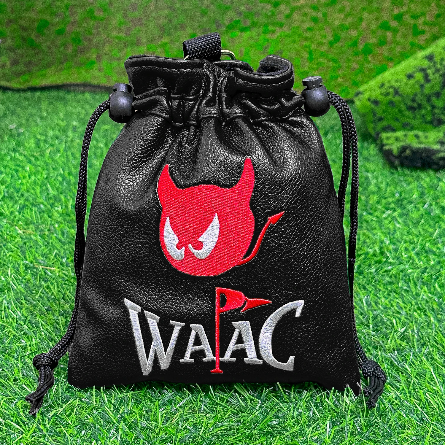 حقيبة جولف برباط مقاومة للماء، حقيبة كروية صغيرة من قماش البولي يوريثان مع سلك برباط لملحقات الجولف، تصميم للجنسين