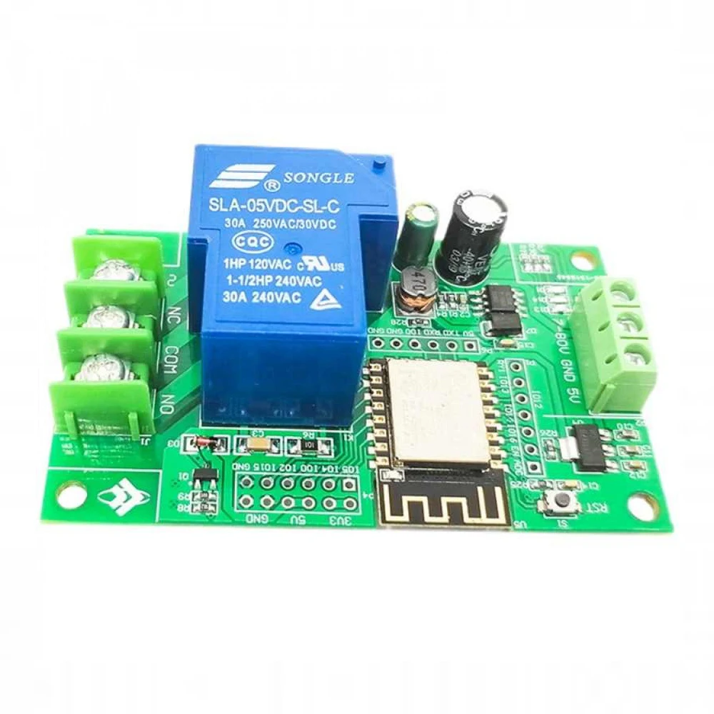 DC7-80/5V Power Supply ESP8266 Single 30A Relay Development Board is Equipped with ESP-12F WiFi Module