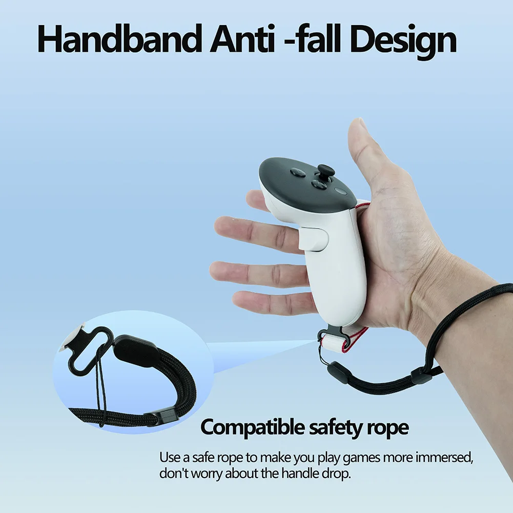 

Набор аксессуаров: регулируемые активные ремни, сменные металлические кольца-пряжки, салфетка для линз, накладки на джойстики для контроллера Meta Quest 3