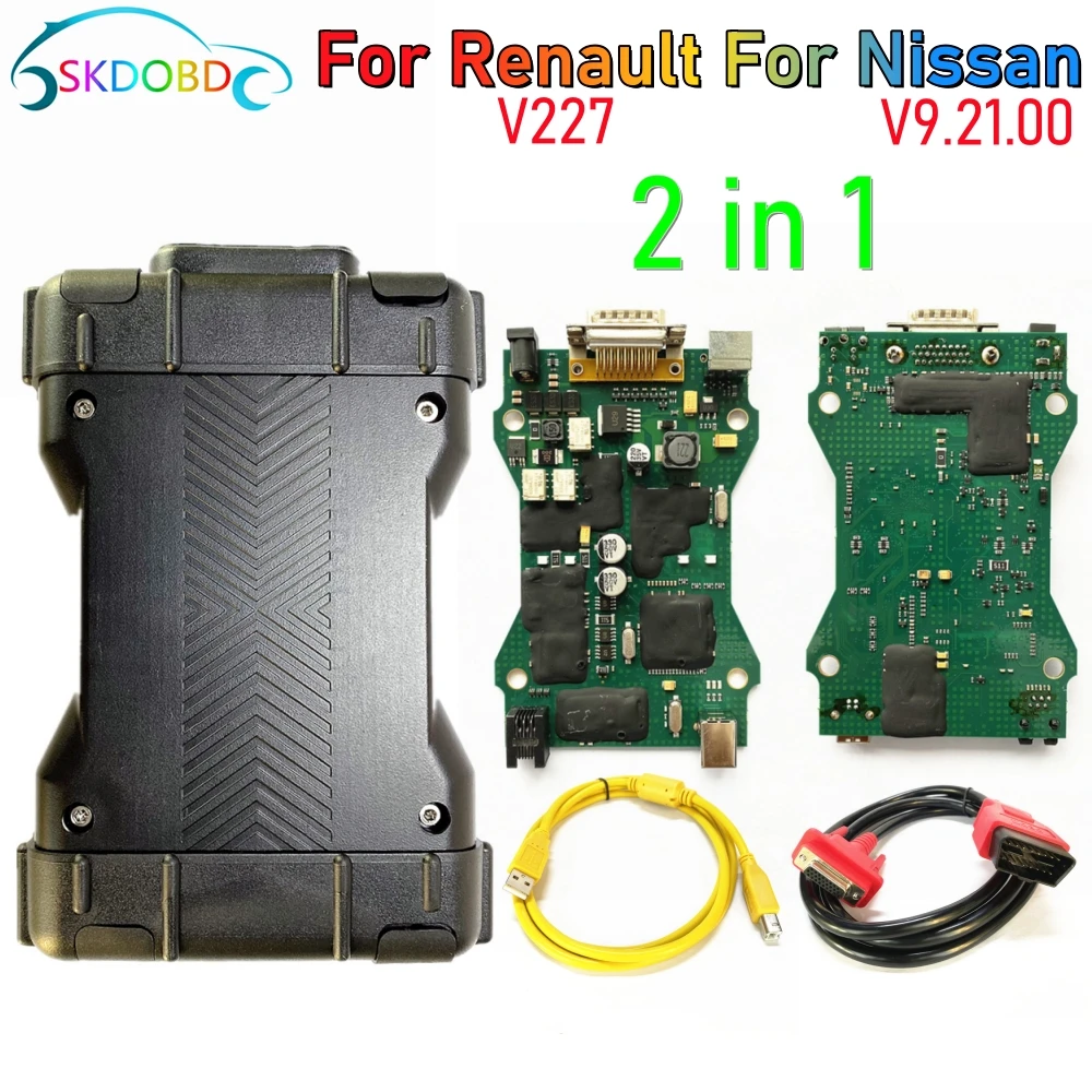 TOP Engineer level V227 and V9.21.00 For Renault VCI Can Clip for Nissan 2 in 1 Supported CAN CLIP Scanner Obd2 Auto Diagnostic