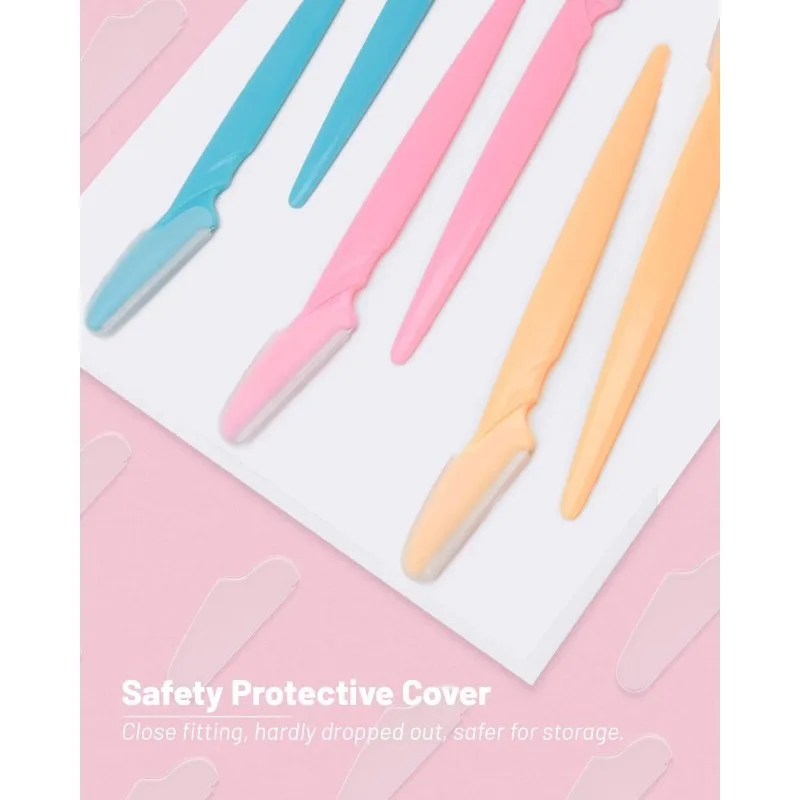 Rasoio per sopracciglia da donna, 12 pezzi Strumento per dermaplaning per viso professionale, Rasoio per viso per donna Dispositivo per la rimozione dei peli del viso