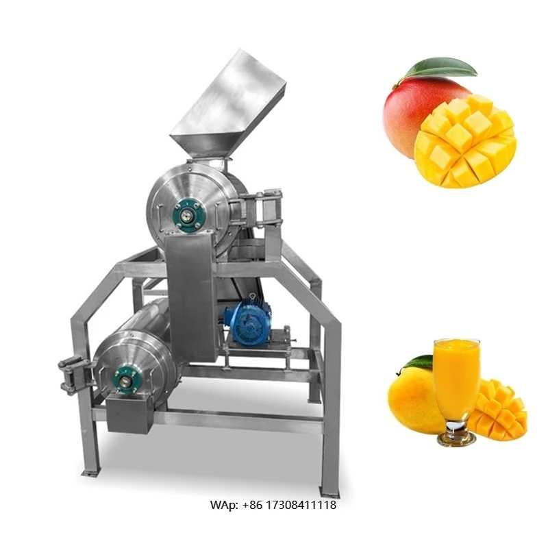 Stainless steel fruit beater juicer 500-5000 kg/h puree cherry pumpkin mango pitting seed separation pulper