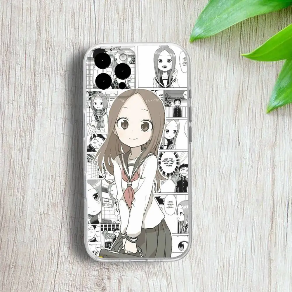 Casing HP KarakaiS Jozu no Takagi San untuk iPhone 17,16,15,14,13,12,11 Pro,Max,Plus,X,XS,XR,SE4,E Mini, Cover Transparan Lembut