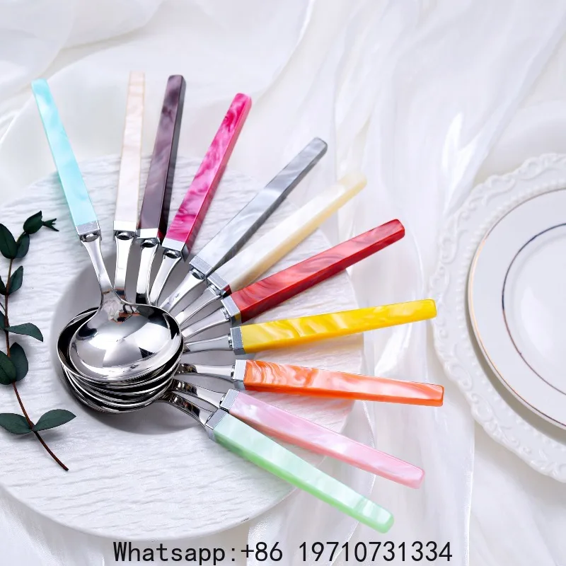 Color Round Spoon High Value Household Ramen Spoon Soup Noodle Spoon