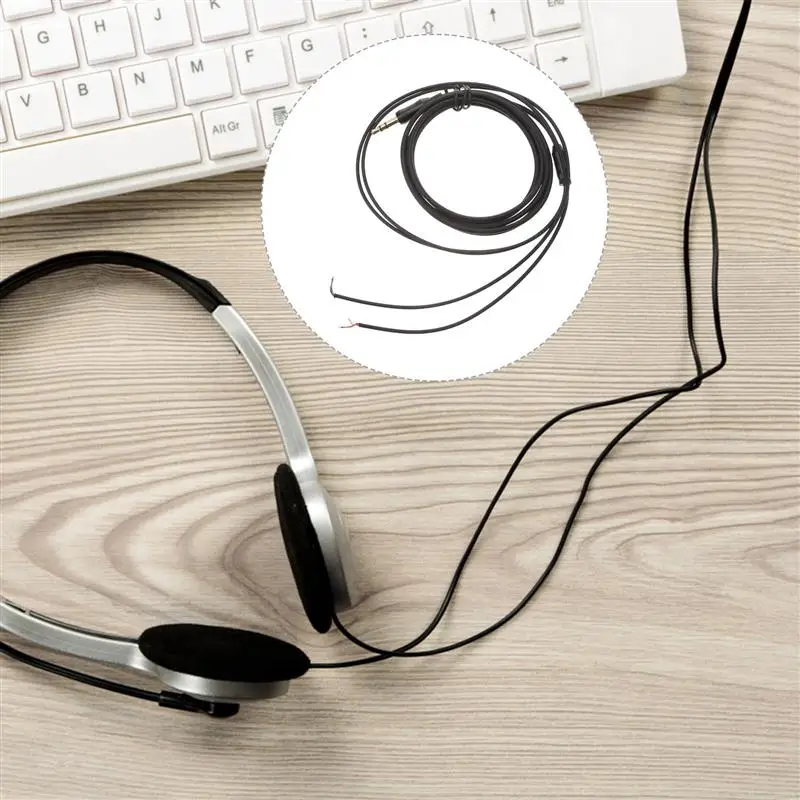 1PC 1.5M Earphone Repair Cable TPE Headset Semi-Finished Oxygen-Free Copper Headset Repair Wire With 30 Core Headphone Wire Cord