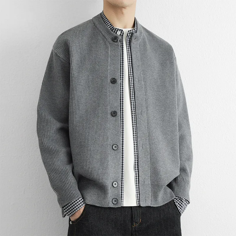 

Men's Knitted Cardigan Jaet Splice Old Money Sle Spring Autumn Faionable Long Sve Casual Breathable Polyester Blend