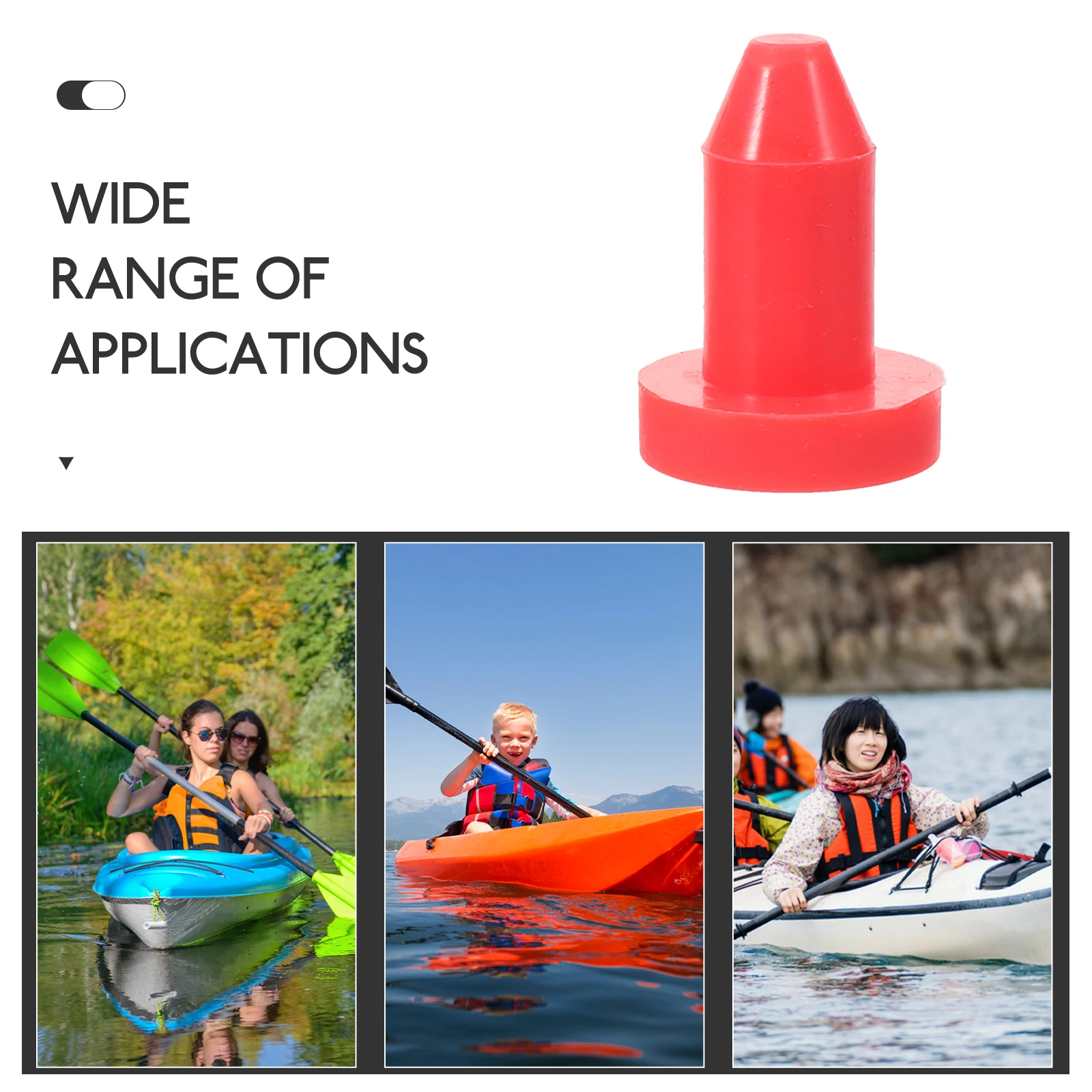 

2 Pcs Kayak Drain Plug for Boat Fishing Bouncing Core Deck Accessory Plugs Silica Gel Supply Yacht