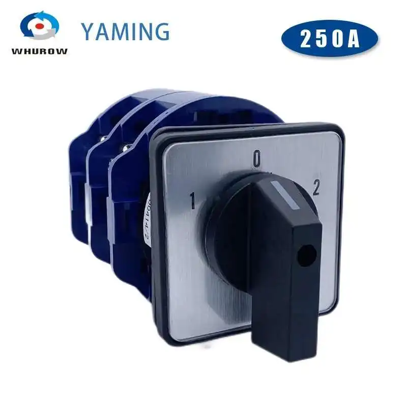 250A Rotary Cam Switch Three Positions LW26-250 Universal Change-over Dual Power Supply Motor Reverse Circuit Control