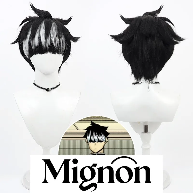 

Kaiju No. 8 Narumi Gen Cosplay Wig Teased Top Black Highlights White Regular Version