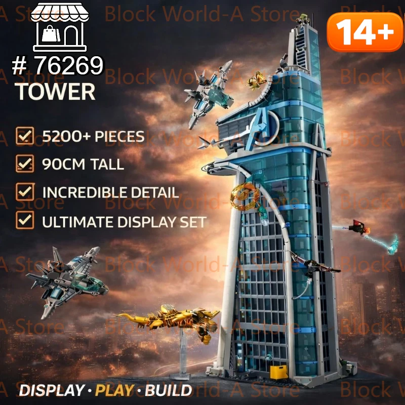 

DIY Tower Building Model Mold Building Blocks 5201Pcs Educational Toy Compatible76269 Christmas Gift for Adults Kids