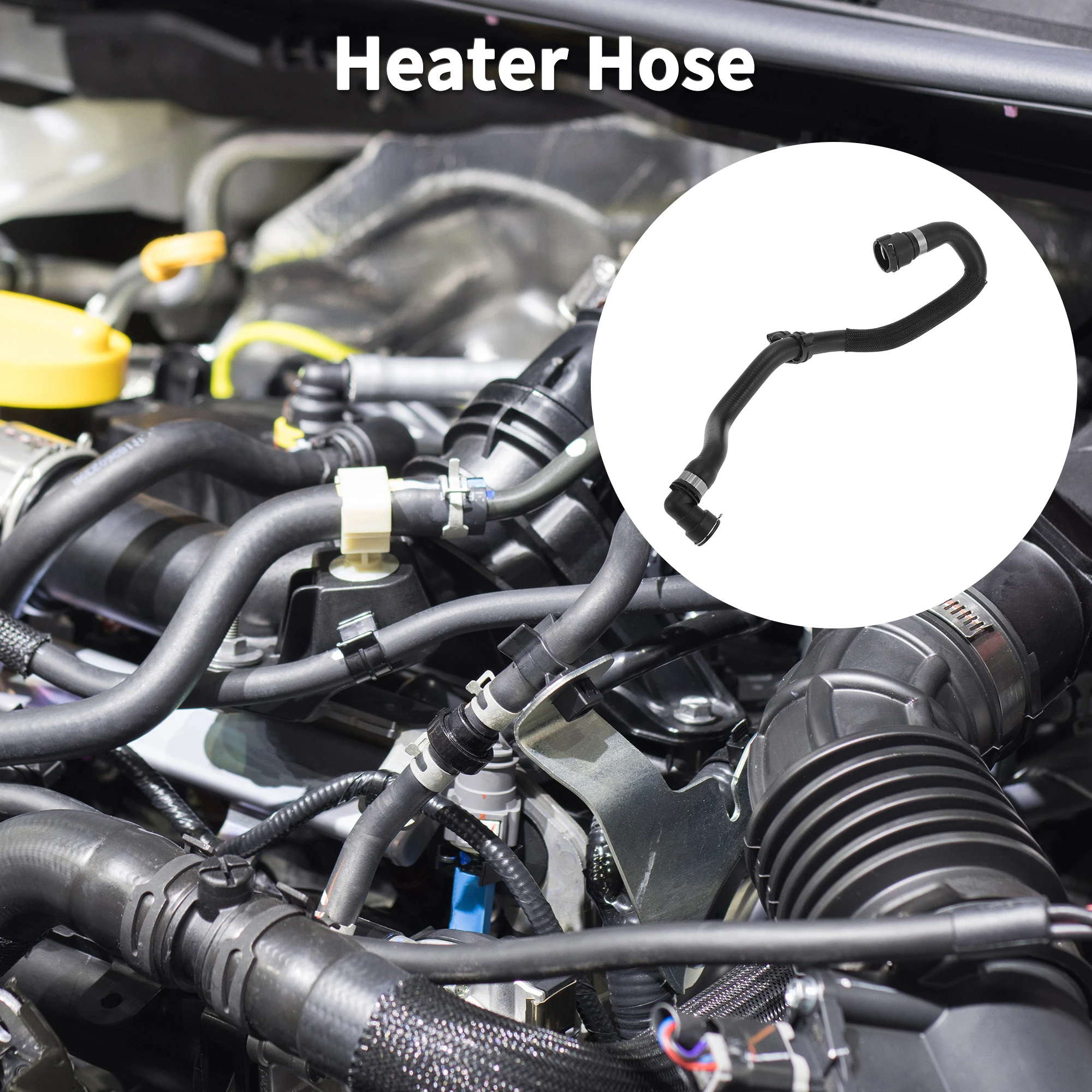 UXCELL Heater Hose for Land Rover Discovery Sport 2015-2024 Good Sealing No.LR000943 Engine Radiator Coolant Hose Black 1 Pc