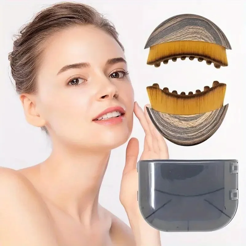 Lymphatic Contour Face Brush for Sculpting – Anti-Puffiness, Detox & Lift, Improves Skin Glow & Absorption(1 Pcs Contour Face Br