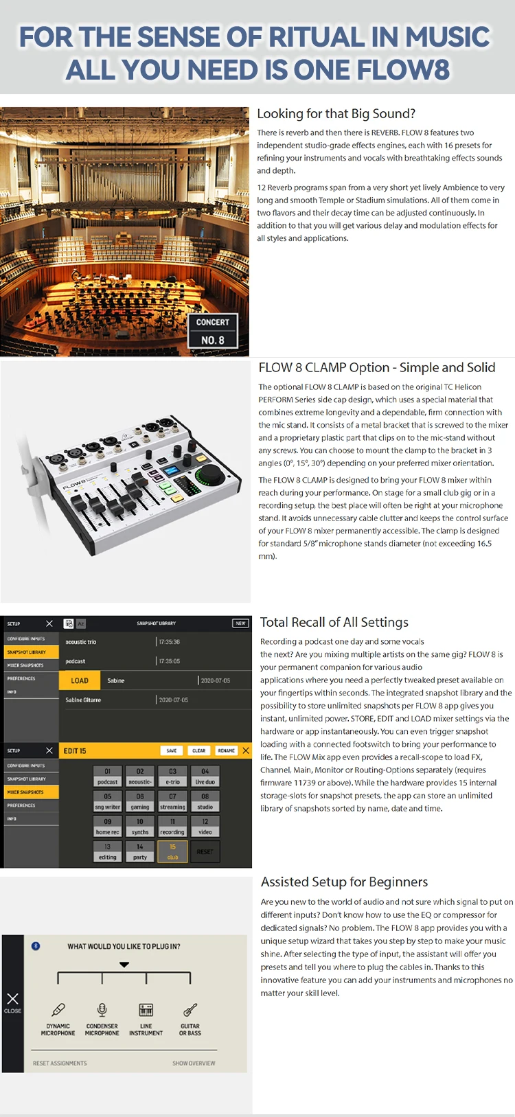 Paulkitson FLOW 8 Tragbarer Digitaler Audio-Mixer Bluetooth APP Fernbedienung Duale FX-Effektgeräte OTG Stereo für Live-Streaming Band DJ Bühne – Detail 11