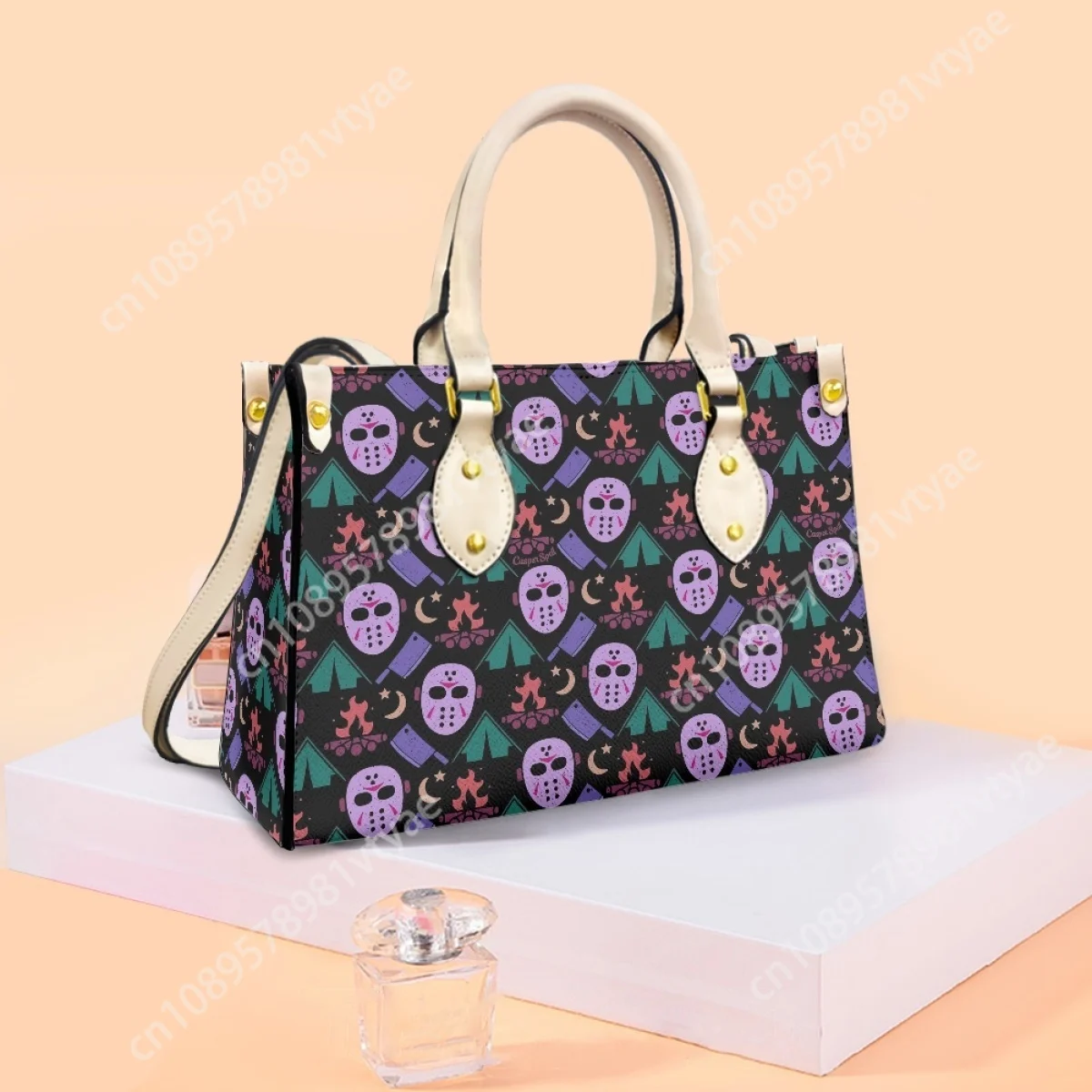 Handbags Tote Bags Cartoon Horror Killer Leisure Bags for Women Custom DIY Print Large Capacity Sac A Mains Femme Holiday Gifts