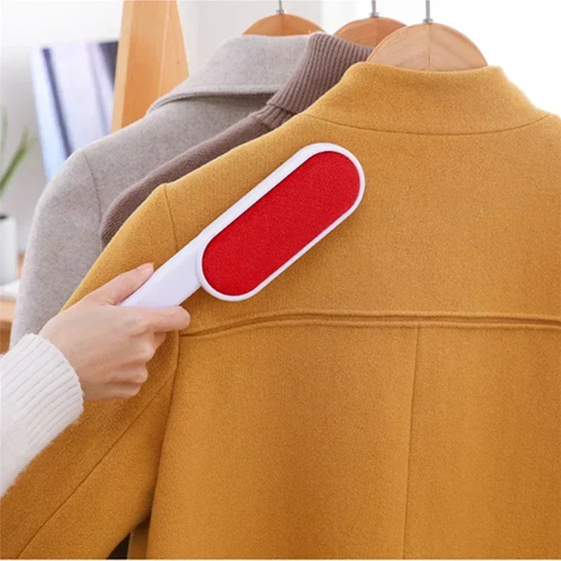 Double Sided Clothes Coat Lint Remover Brush Reusable Anti-Static Sweater Dust Brusher Hairs Cat Dogs Household Cleaning Tool