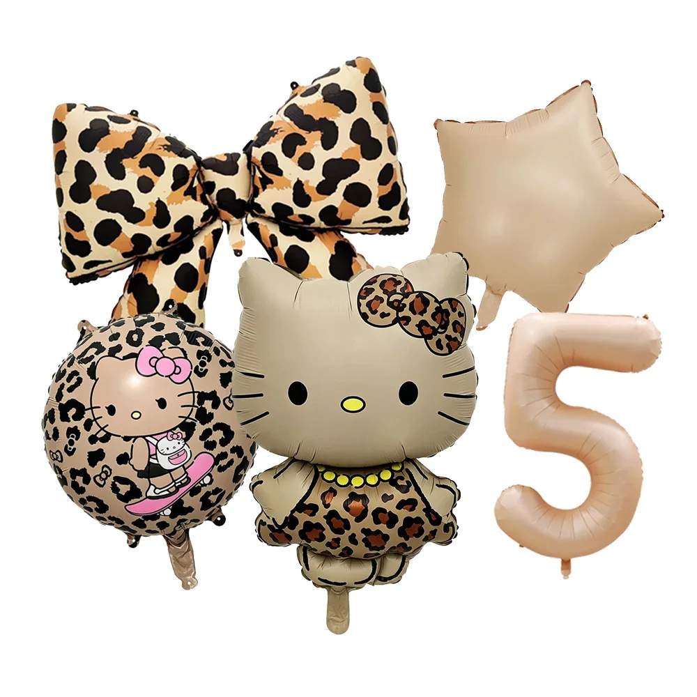 Cartoon Hello Kitty Themen-Tier-Zahlen-Folienballon-Set Kinder Geburtstag Konfetti Party Deko Zubehör Baby-Shower Spielzeug Geschenke – Detail 8