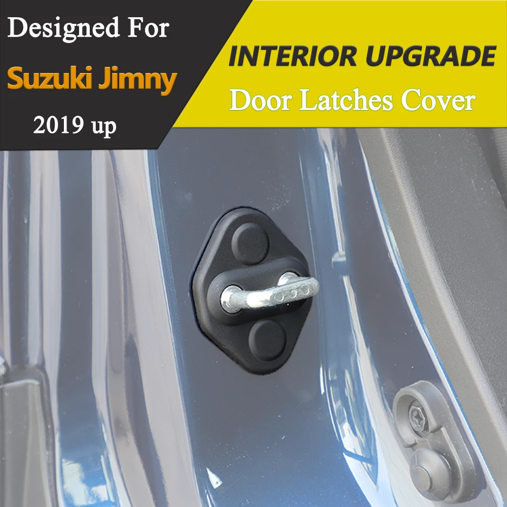Door Latch Covers for Suzuki Jimny 2019-2024 2025 Lock Catches Protector Caps Car Styling Parts Interior Decorative Accessories