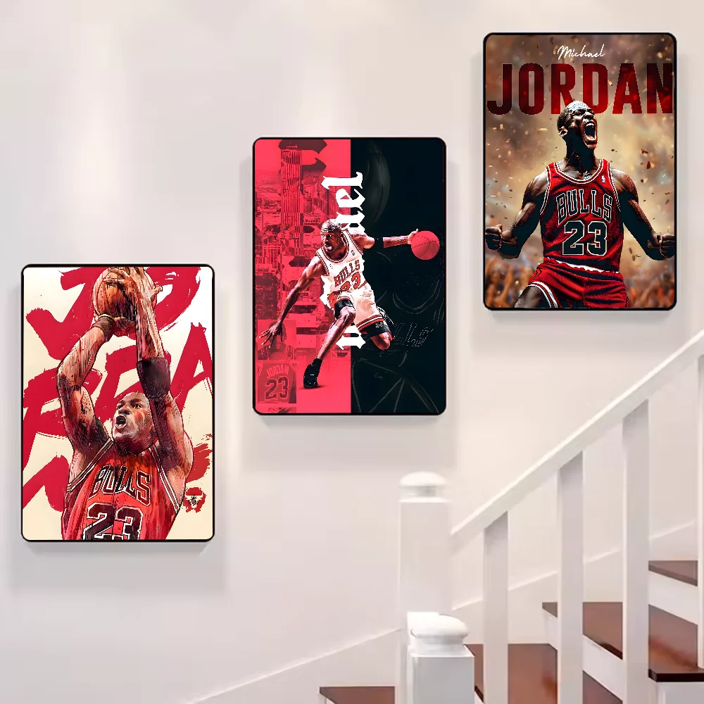 Michael Jordan Basketball Player Canvas Poster HD art sticky wall waterproof home living room bedroom bar aesthetic decoration