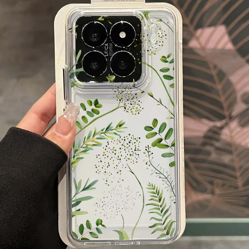 

Beautiful Flower Grass For Xiaomi 17 15 14 13 12 12S 12X 12T 11 11T Pro max Lite ultra TPU Transparent Phone Case